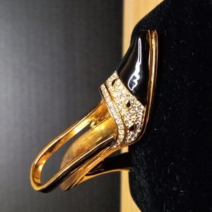 Swarovski Crystal Gold Plated Enamel Minature Shoe🌲🌲BLACK FRIDAY DEAL